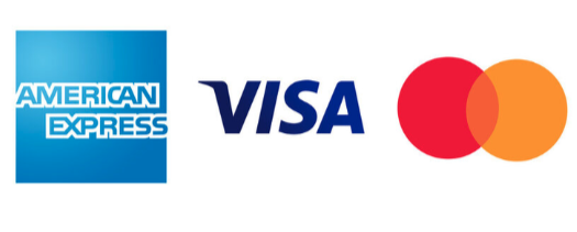 American Express, Visa and Mastercard accepted